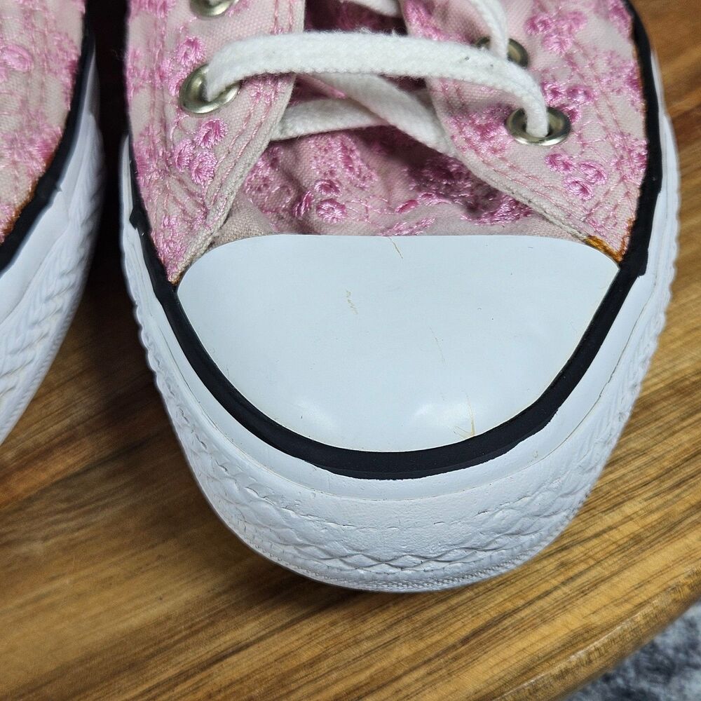Converse Chuck Taylor All Star High Top Pink Floral White Sneakers Womens 10 - Picture 7 of 12